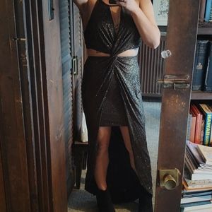 Criss-cross formal dress